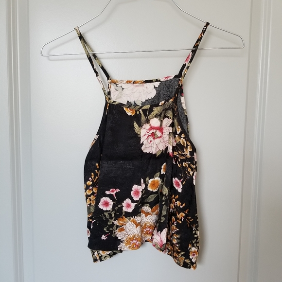 Maeve Floral Print Cropped Tank Top - Picture 2 of 6